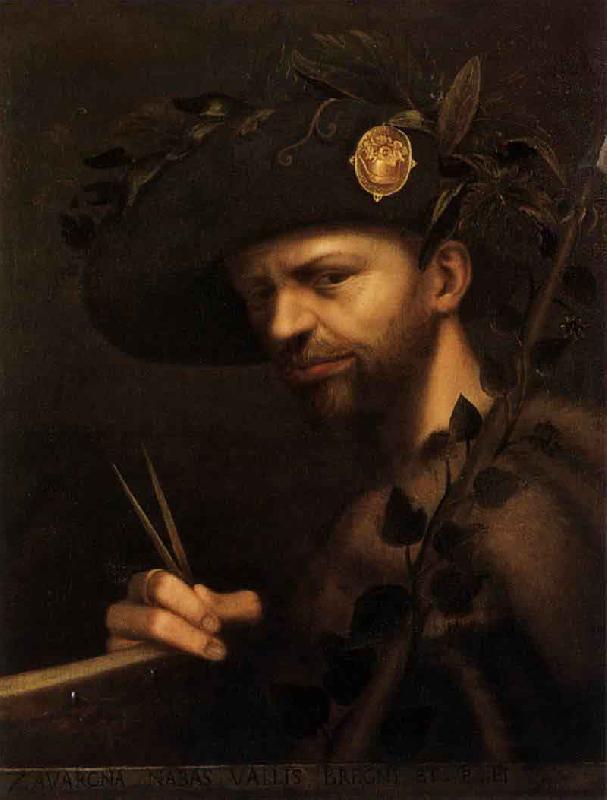 Giovanni Paolo Lomazzo self portrait as Abbot of the Accademia della Val di Blenio Germany oil painting art